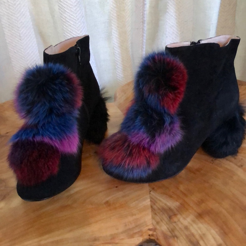 Cecelia New York -made in Brazil fur booties!